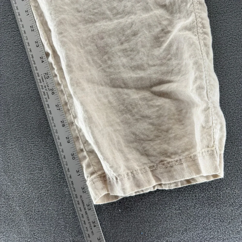 Tommy Bahama Cargo Pants Relax Mens XXL Beige 100% Linen Drawstring Waist Sand